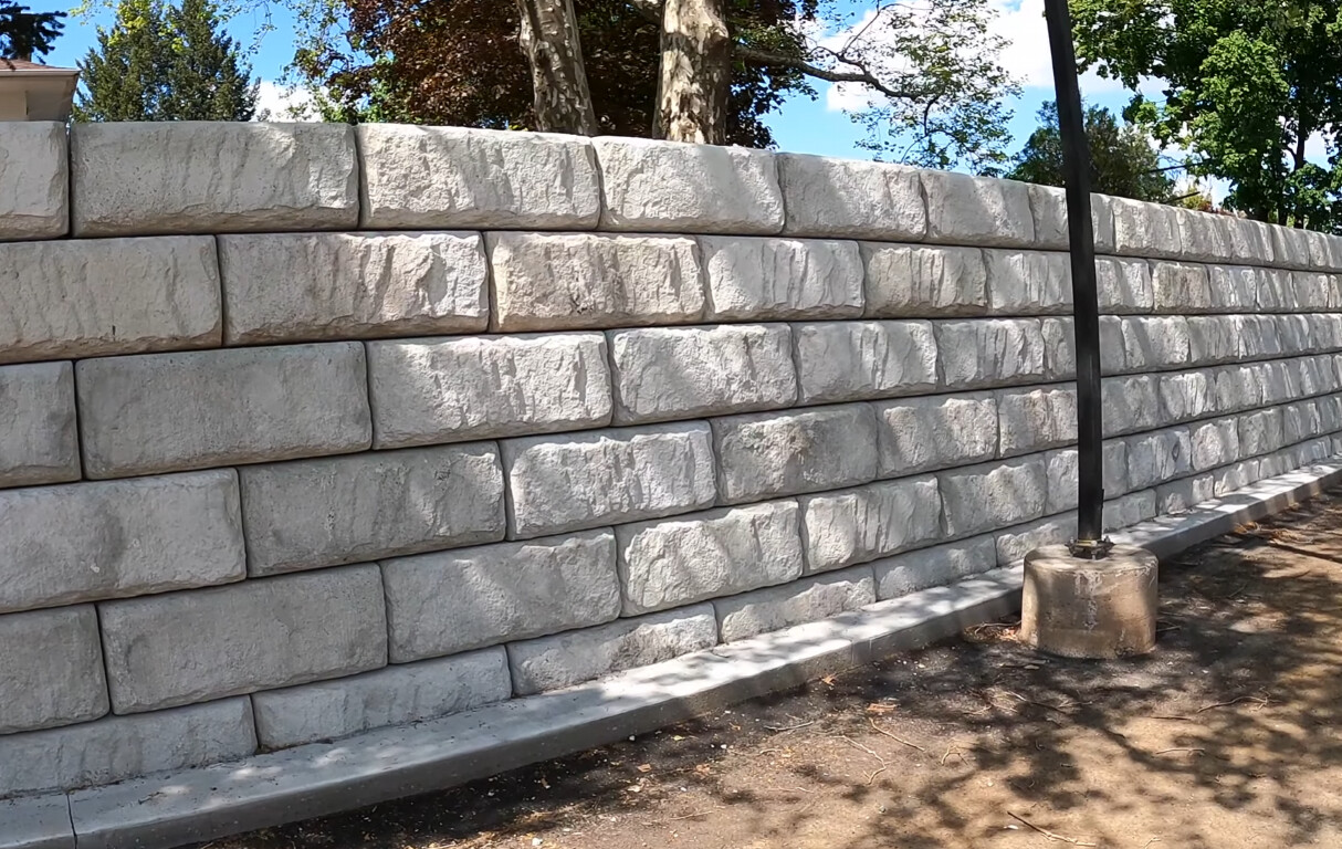 Retaining wall and concrete masonry in Braintree, MA